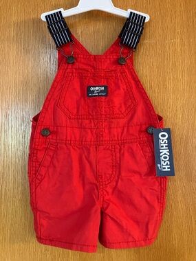 OshKosh B'gosh 9 Month Baby Red Shortalls